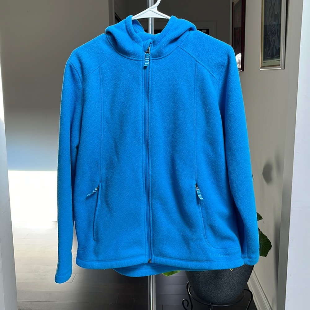 L.L Bean Fleece Light Blue Zip Up Hoodie Women’s Size XLP/18